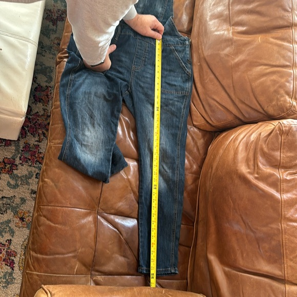 Gap Dark Wash Stretch Denim Slim Leg Overalls L - Picture 10 of 10